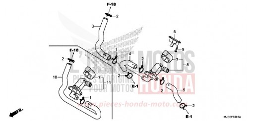 VALVE COMMANDE INJECTION D'AIR CB650FAG de 2016